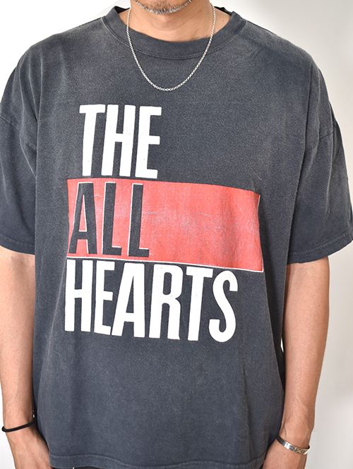 REMI RELIEF  NEW SP加工20/-天竺BIGサイズT（THE ALL HEARTS)- Vintage Black