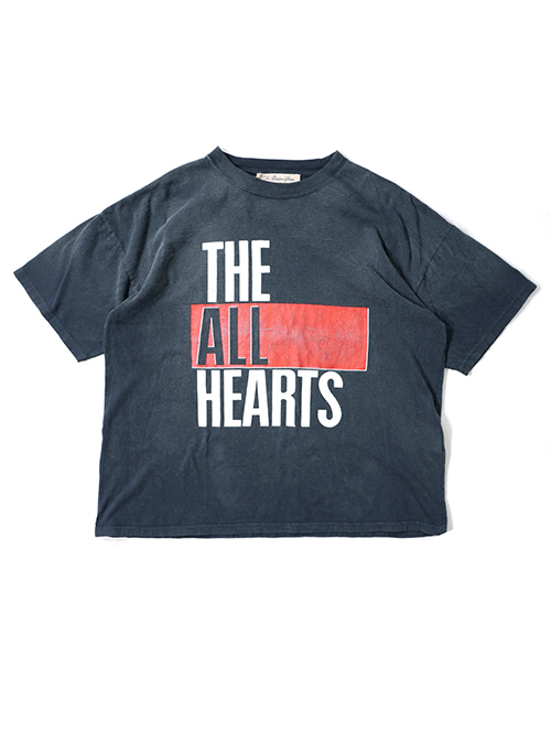 REMI RELIEF  NEW SP加工20/-天竺BIGサイズT（THE ALL HEARTS)- Vintage Black