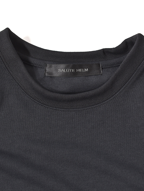 SALUTE HELM マルーデコットン20s天竺 半袖Tee (76001)  - Black