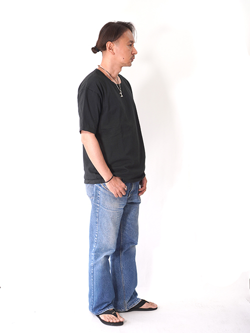 GRAB IN HOLLYWOOD  Heavy Weight Relax U Neck Tee  - Black