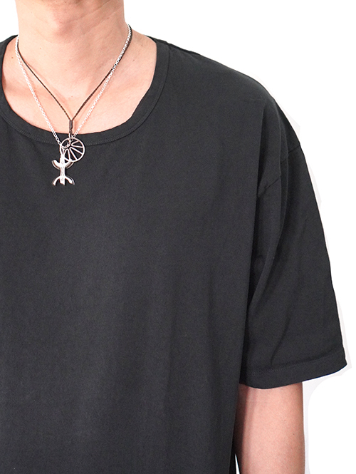 GRAB IN HOLLYWOOD  Heavy Weight Relax U Neck Tee  - Black