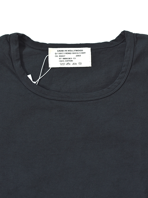 GRAB IN HOLLYWOOD  Heavy Weight Relax U Neck Tee  - Black