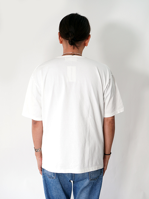 GRAB IN HOLLYWOOD  Heavy Weight Relax U Neck Tee  - Off White