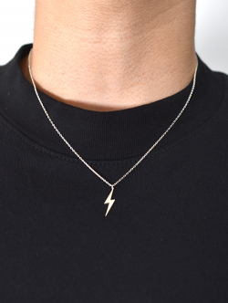 EDF BOLT NECKLACE (S)  Silver - 45cm