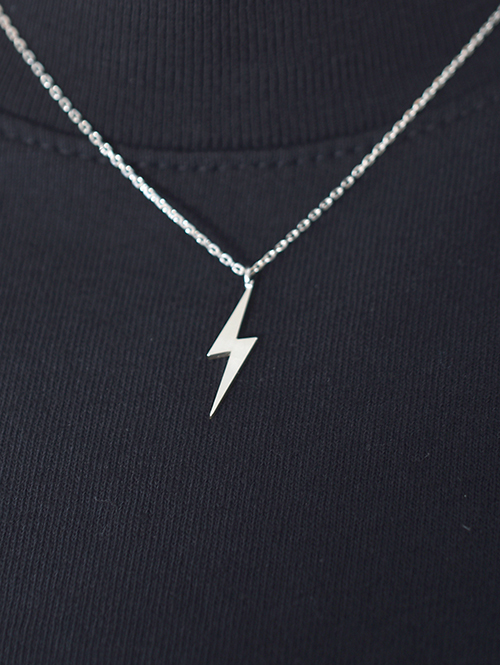 EDF BOLT NECKLACE (S)  Silver - 45cm