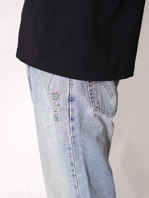 Vintage Levi's カスタムデニムパンツ 505 - 33 (C) 縦柄