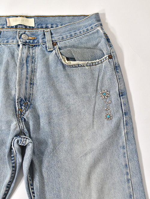 Vintage Levi's カスタムデニムパンツ 505 - 33 (C) 縦柄