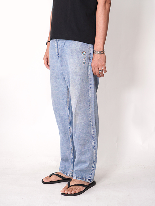 Vintage Levi's カスタムデニムパンツ 550 - 33 (B) 縦柄