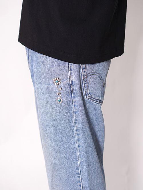Vintage Levi's カスタムデニムパンツ 550 - 33 (B) 縦柄