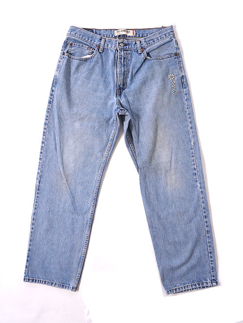Vintage Levi's カスタムデニムパンツ 550 - 33 (B) 縦柄