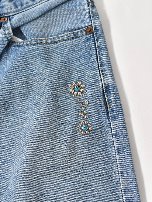 Vintage Levi's カスタムデニムパンツ 550 - 33 (B) 縦柄