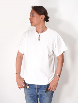 BTSA  Wide & Boxy Fit Short Sleeve Tee - White