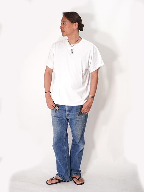 BTSA  Wide & Boxy Fit Short Sleeve Tee - White