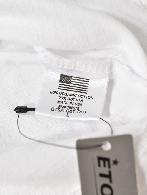 BTSA  Wide & Boxy Fit Short Sleeve Tee - White