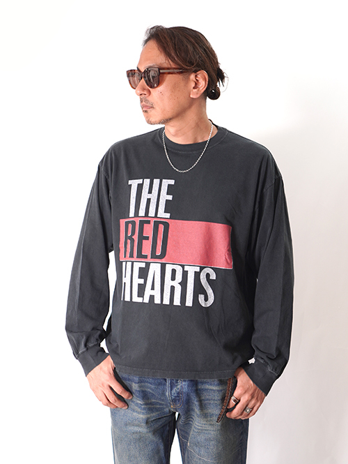 REMI RELIEF  「THE RED HEARTS」　L/Tee 　Vintage加工