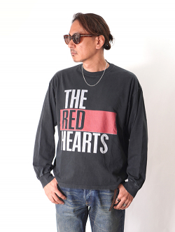 REMI RELIEF  「THE RED HEARTS」　L/Tee 　Vintage加工