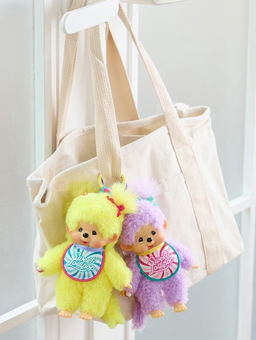 Monchhichi 【モンチッチ】バッグチャーム｜ぬいぐるみ| スウィートロリポップモンチッチ｜キーチェーン　