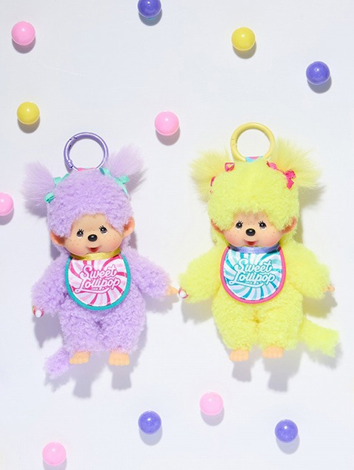 Monchhichi 【モンチッチ】バッグチャーム｜ぬいぐるみ| スウィートロリポップモンチッチ｜キーチェーン　