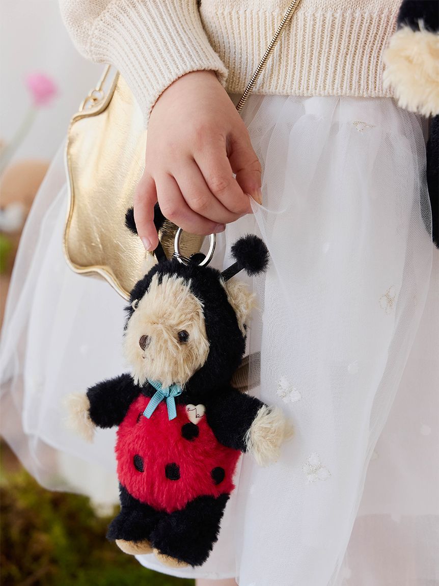JAMIE KAY(ジェイミーケイ) Arthur the Bear Lovebug　Charm｜　てんとうむしのくまのチャーム｜クマのぬいぐるみ｜てんとうむし