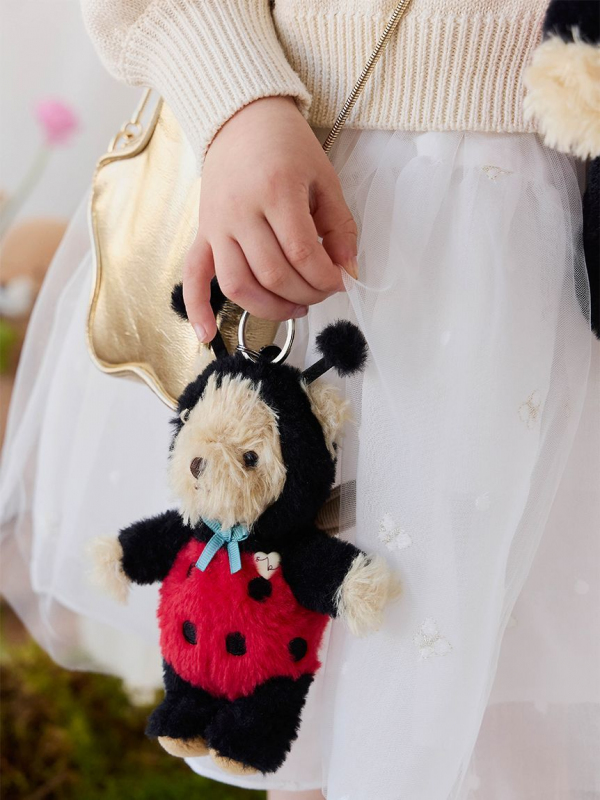 JAMIE KAY(ジェイミーケイ) Arthur the Bear Lovebug　Charm｜　てんとうむしのくまのチャーム｜クマのぬいぐるみ｜てんとうむし