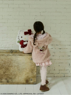 【HELLO KITTY/】キティ耳付きボアブルゾン| 限定　キティ　｜PINK