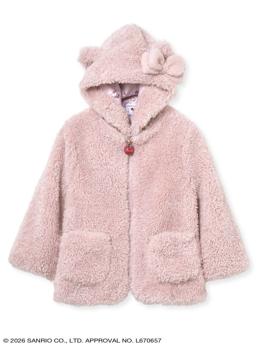 【HELLO KITTY/】キティ耳付きボアブルゾン| 限定　キティ　｜PINK