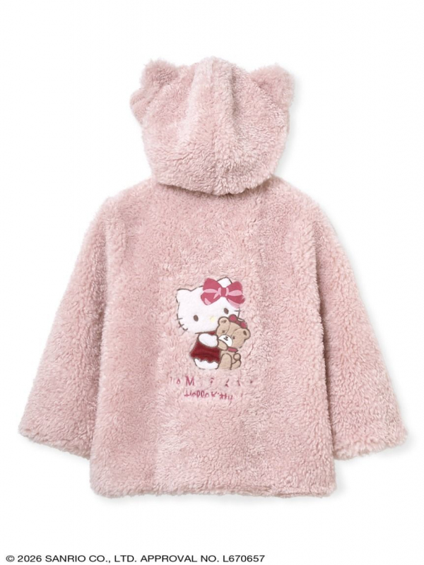 【HELLO KITTY/】キティ耳付きボアブルゾン| 限定　キティ　｜PINK