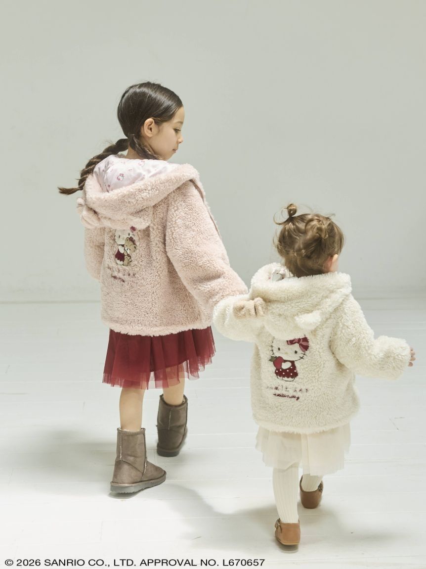【HELLO KITTY/】キティ耳付きボアブルゾン| 限定　キティ　｜PINK