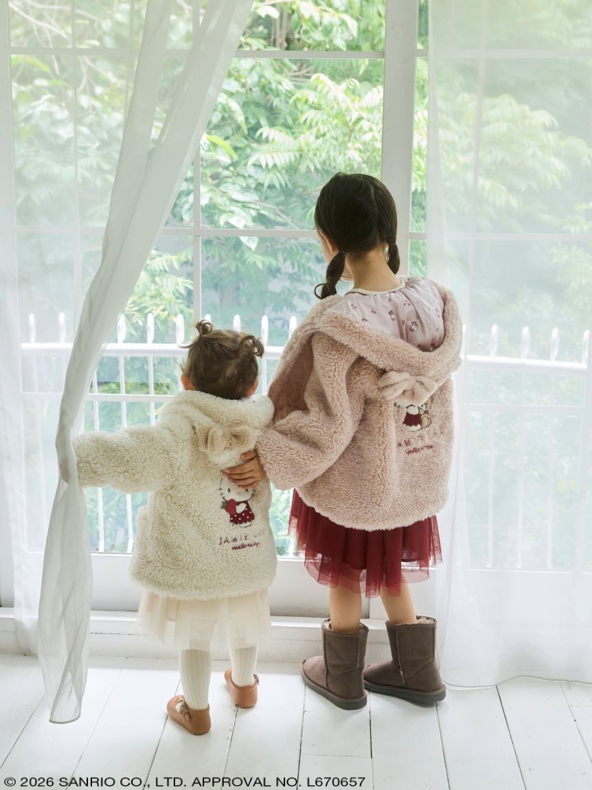 【HELLO KITTY/】キティ耳付きボアブルゾン| 限定　キティ　｜PINK