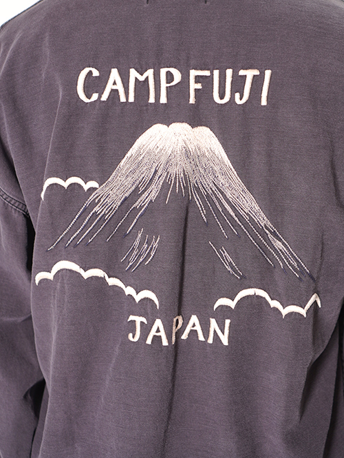 REMI RELIEF  Wide Military shirt (刺繍：Japan) - Charcoal