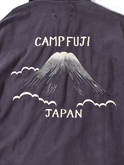 REMI RELIEF  Wide Military shirt (刺繍：Japan) - Charcoal