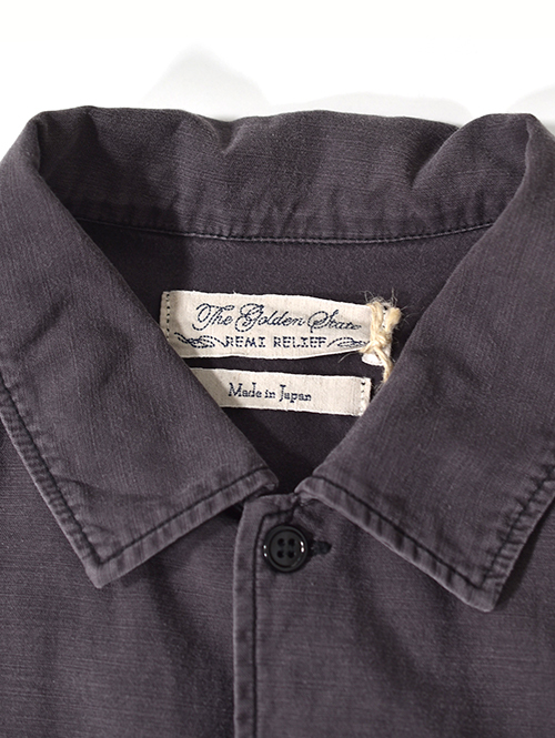 REMI RELIEF  Wide Military shirt (刺繍：Japan) - Charcoal