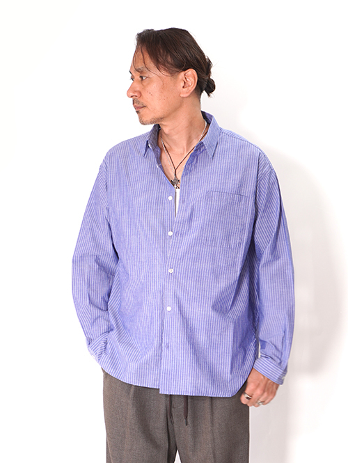 LANCER CLOTHING  ストライプシャツ - Blue