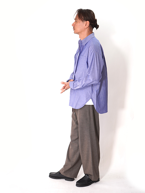 LANCER CLOTHING  ストライプシャツ - Blue