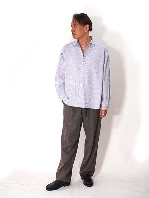 LANCER CLOTHING  ストライプシャツ - White
