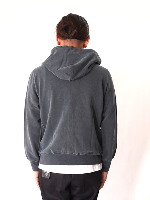 REMI RELIEF  |  SP加工裏毛ZIPパーカー  - Vintage Black
