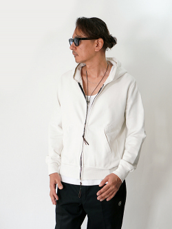 REMI RELIEF  |  SP加工裏毛ZIPパーカー - Off White