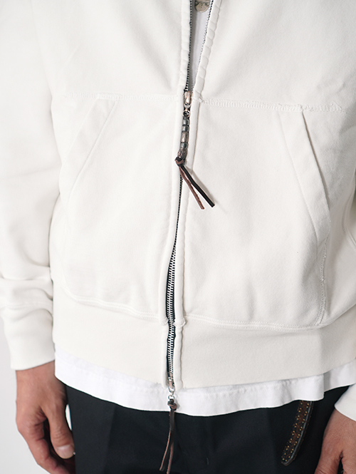 REMI RELIEF  |  SP加工裏毛ZIPパーカー - Off White