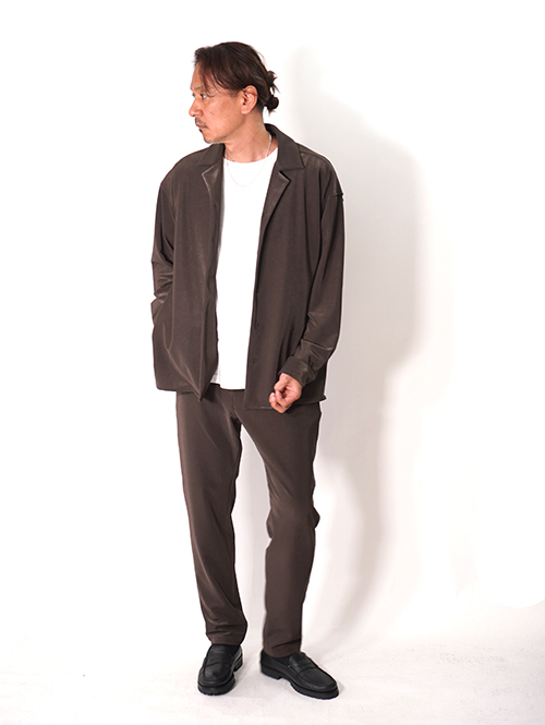 SALUTE HELM  | ロイカ™︎コードピケ サイドポケ付シャツジャケット((56505) - Brown