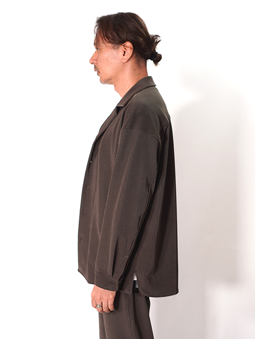 SALUTE HELM  | ロイカ™︎コードピケ サイドポケ付シャツジャケット((56505) - Brown