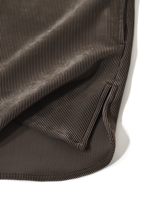 SALUTE HELM  | ロイカ™︎コードピケ サイドポケ付シャツジャケット((56505) - Brown