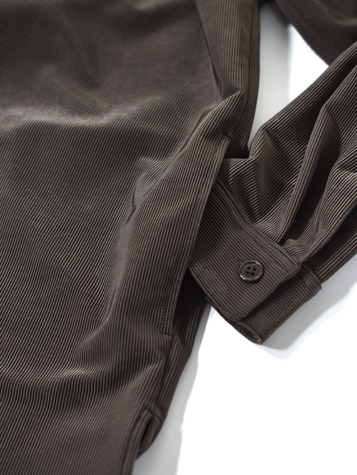 SALUTE HELM  | ロイカ™︎コードピケ サイドポケ付シャツジャケット((56505) - Brown