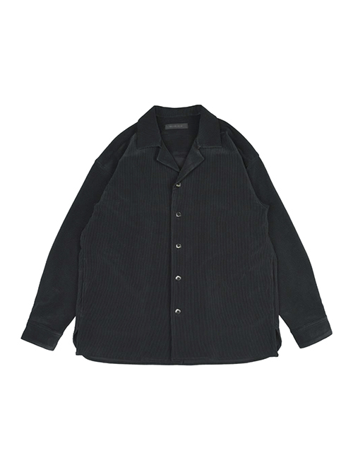 SALUTE HELM  | ロイカ™︎コードピケ サイドポケ付シャツジャケット(56505) - Black