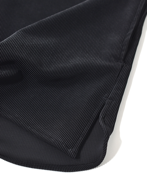 SALUTE HELM  | ロイカ™︎コードピケ サイドポケ付シャツジャケット(56505) - Black