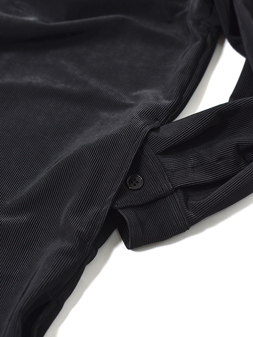 SALUTE HELM  | ロイカ™︎コードピケ サイドポケ付シャツジャケット(56505) - Black