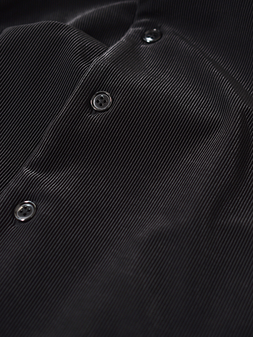 SALUTE HELM  | ロイカ™︎コードピケ サイドポケ付シャツジャケット(56505) - Black