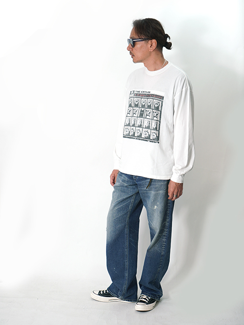 REMI RELIEF | HARD SP加工20/-天竺ロンT(A HARD CATS NIGHT)