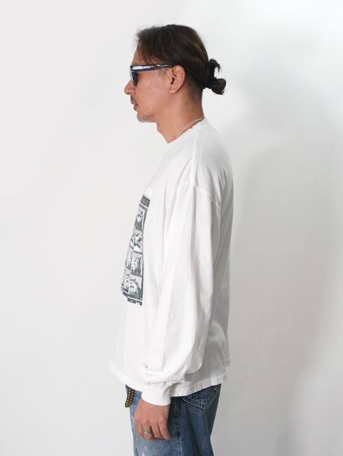 REMI RELIEF | HARD SP加工20/-天竺ロンT(A HARD CATS NIGHT)
