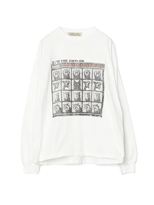 REMI RELIEF | HARD SP加工20/-天竺ロンT(A HARD CATS NIGHT)