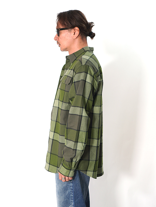 NORTH FACE  USA | ネルチェックシャツ - Olive Green